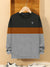 LV Crew Neck Long Sleeve Thermal Tee Shirt For Kids-Black with Orange & Grey-SP1718/RT2422