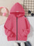 Nyc Polo Raglan Sleeve Fleece Zipper Hoodie For Kids-Pink-SP1239/RT2307