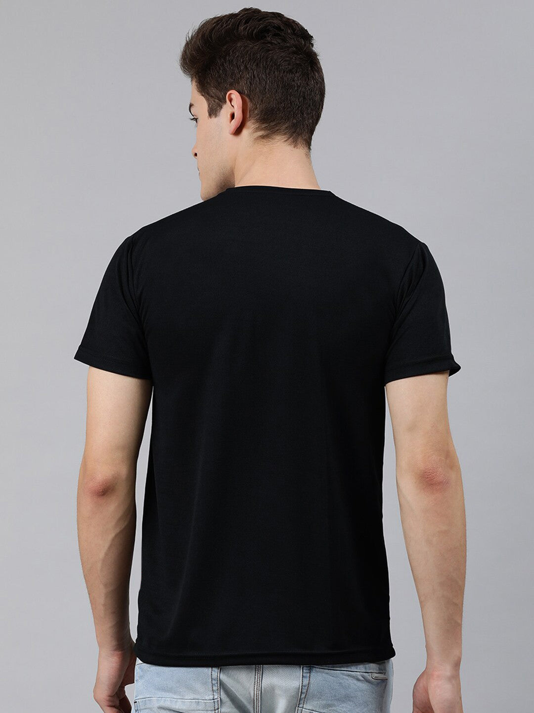 47 Lycra Summer T Shirt For Men-Black-BE3208/BR15656