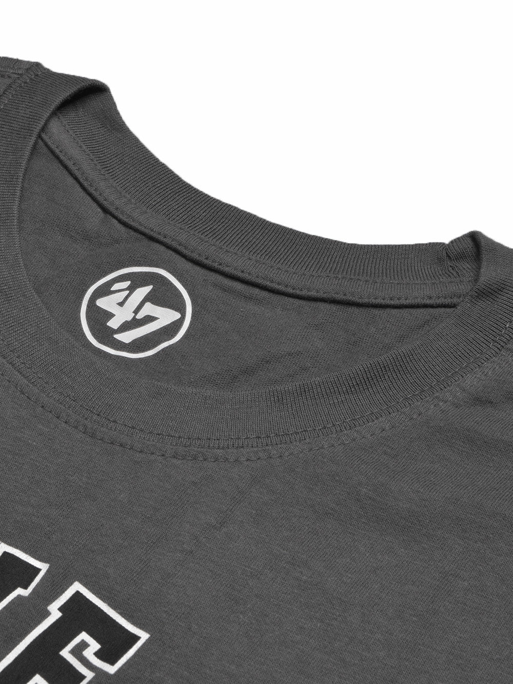 47 Single Jersey Crew Neck Tee Shirt For Men-Dark Grey with Print-BE1004/BR13244