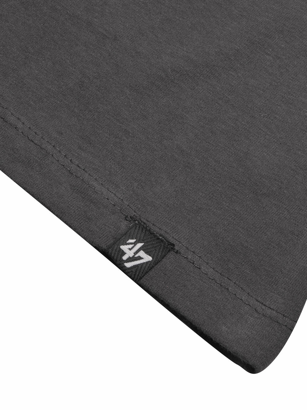47 Single Jersey Crew Neck Tee Shirt For Men-Dark Grey with Print-BE1004/BR13244