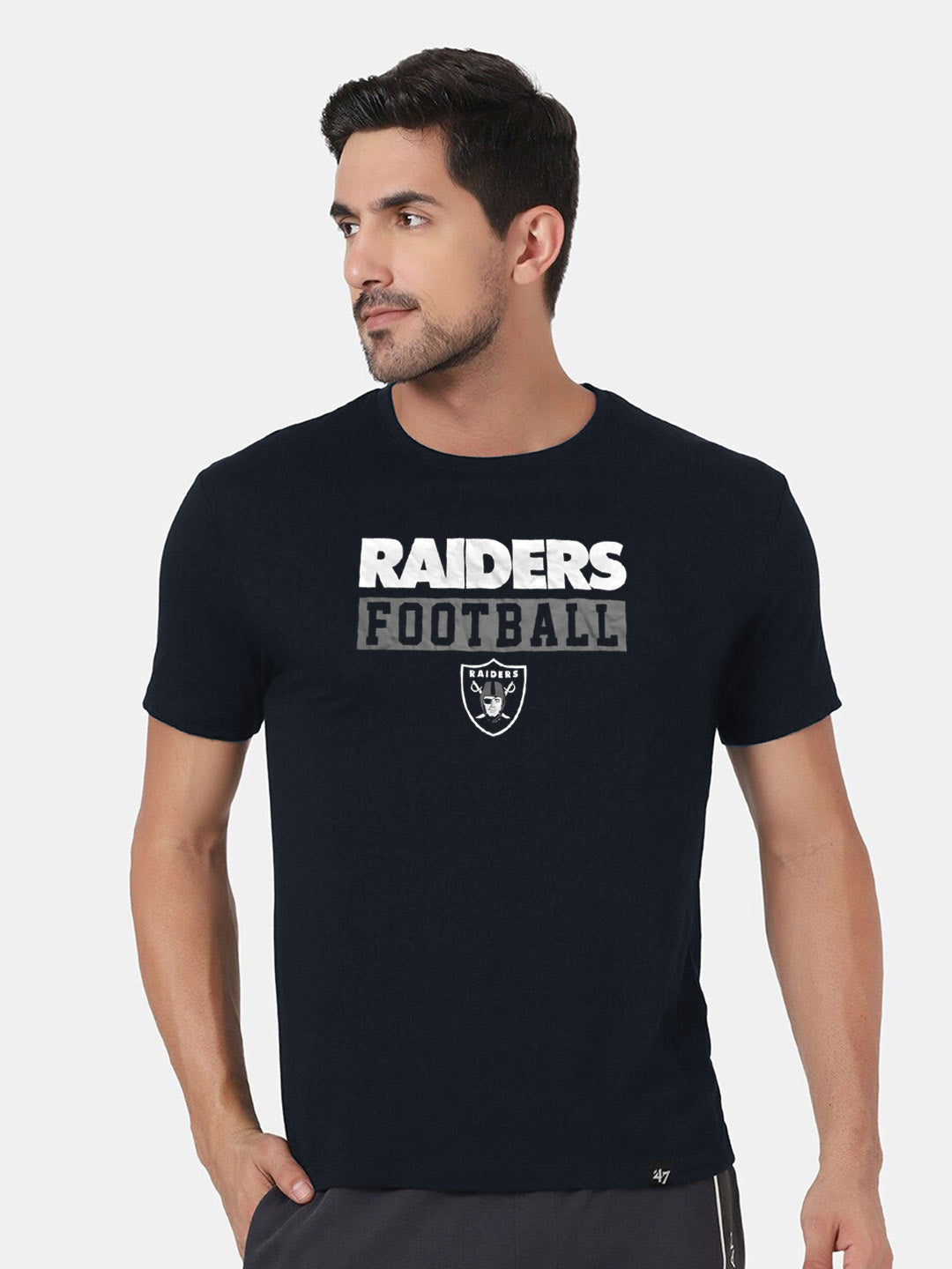 47 Single Jersey Crew Neck Tee Shirt For Men-Dark Navy with Print-BE1013/BR13251