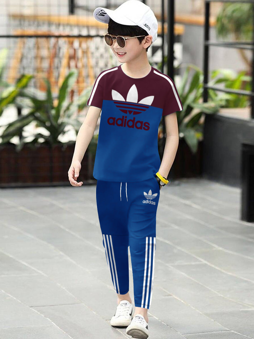 ADS Training Tracksuit For Kids-Maroon & Blue-BE984/BR13229