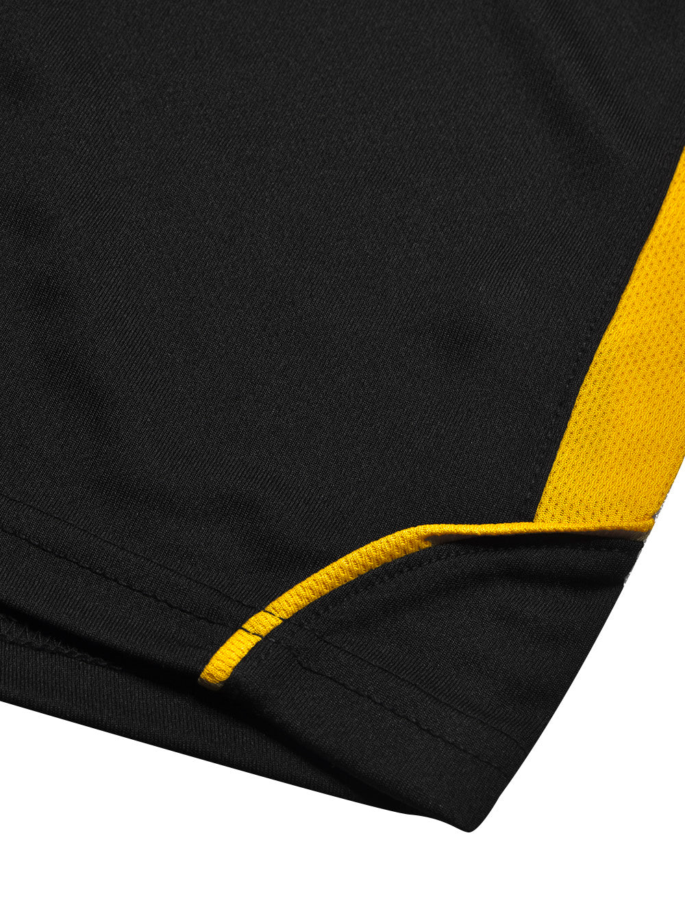 Cloke Active Wear Polo Shirt For Kids-Black & Yellow-BE1360