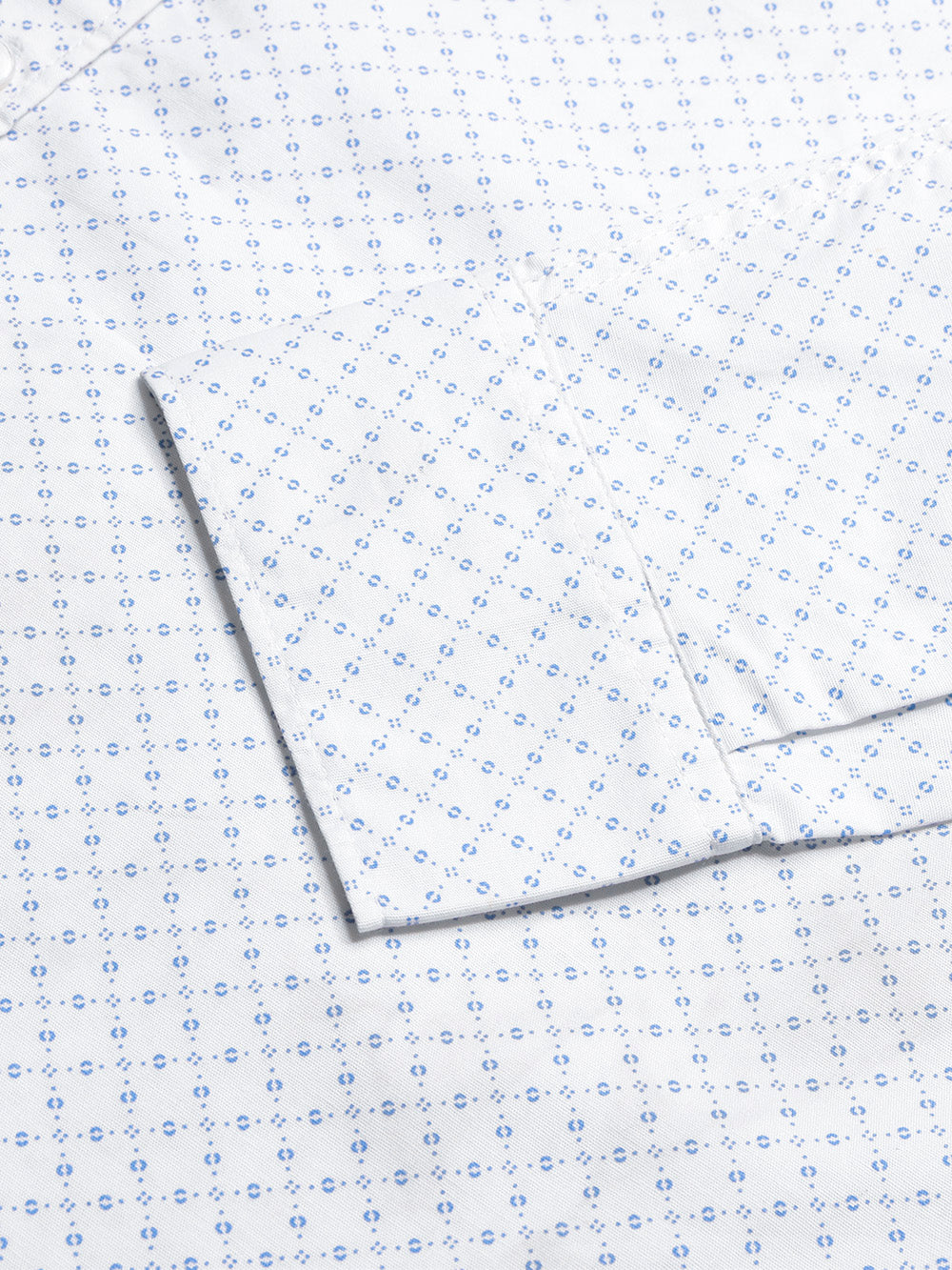 DKRS Premium Casual Shirt For Men-White with Allover Print-BE1416