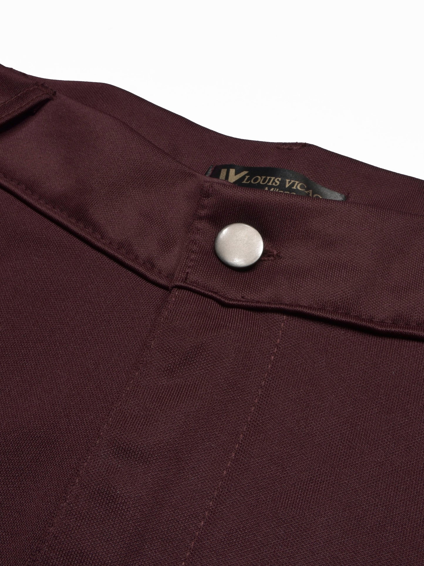Louis Vicaci Interlock Stretchy Slim Fit Pent For Men-Maroon-SP1788/RT2438