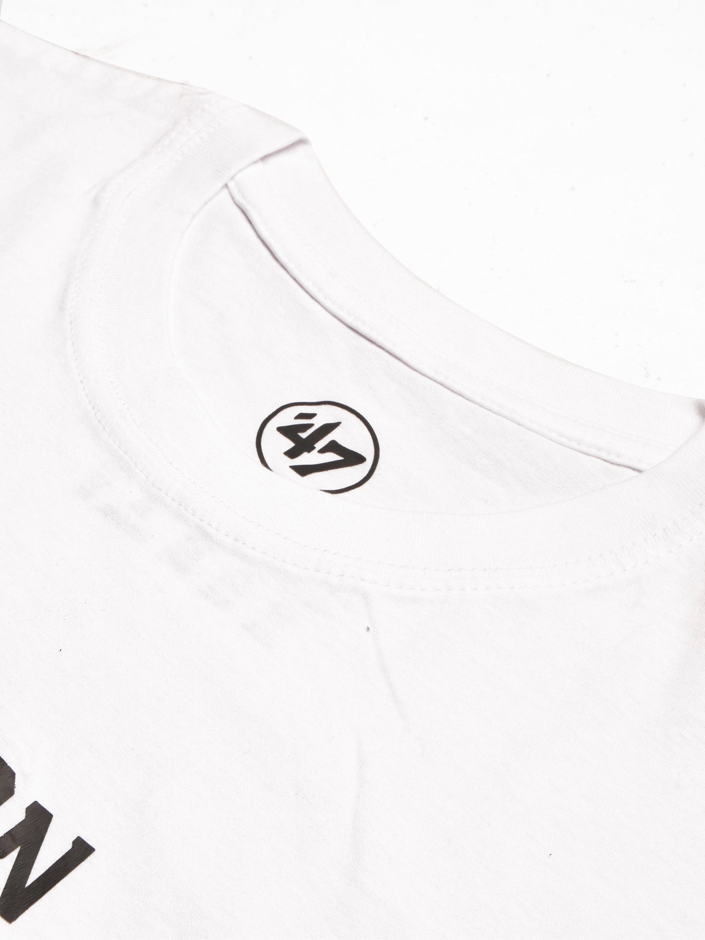 47 Single Jersey Crew Neck Tee Shirt For Men-White with Print-SP1651/RT2391