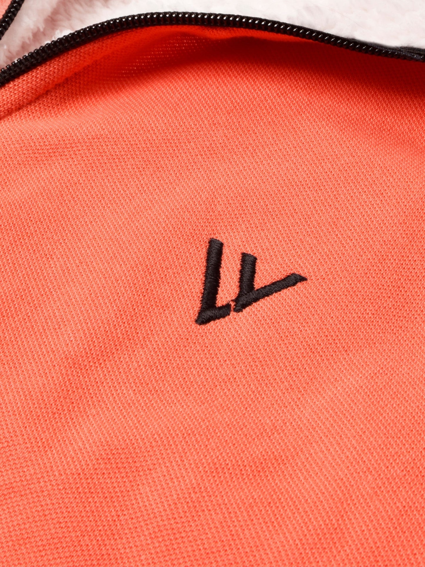 NK Fleece Zipper Mock Neck For Men-Orange-BE665