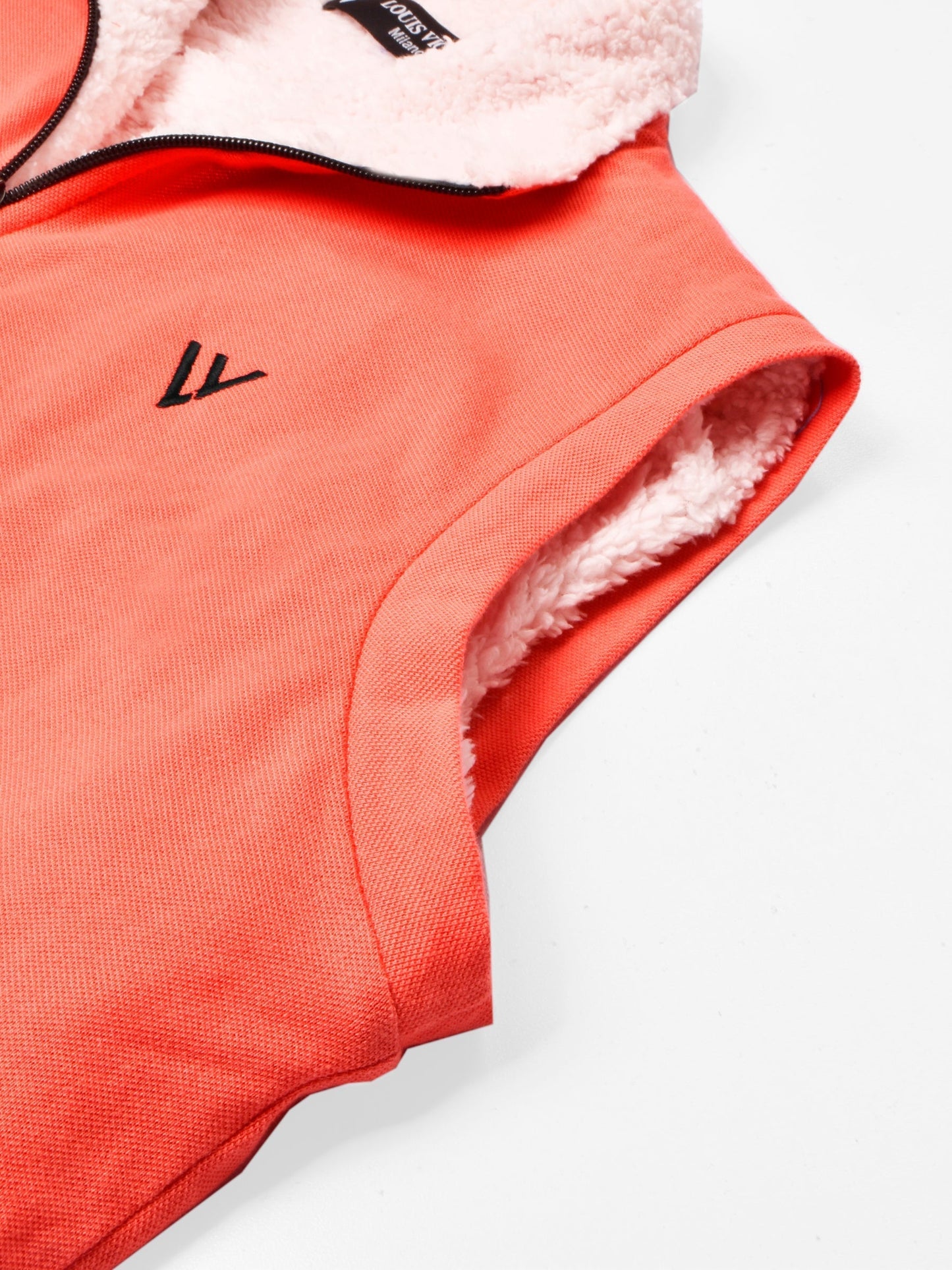 NK Fleece Zipper Mock Neck For Men-Orange-BE665