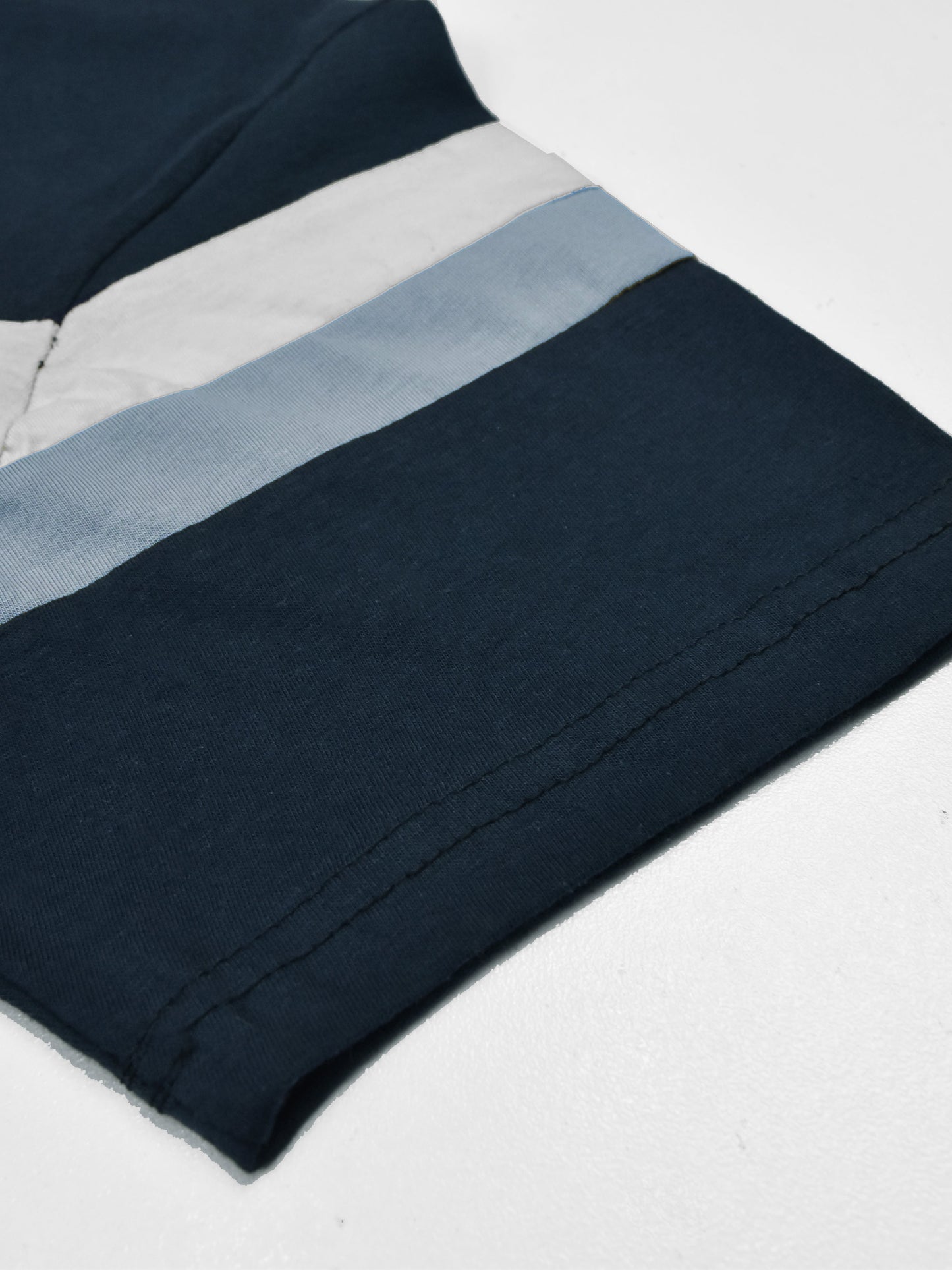 NXT Summer Polo Shirt For Men-Dark Navy With White & Sky Stripe-SP1450/RT2338