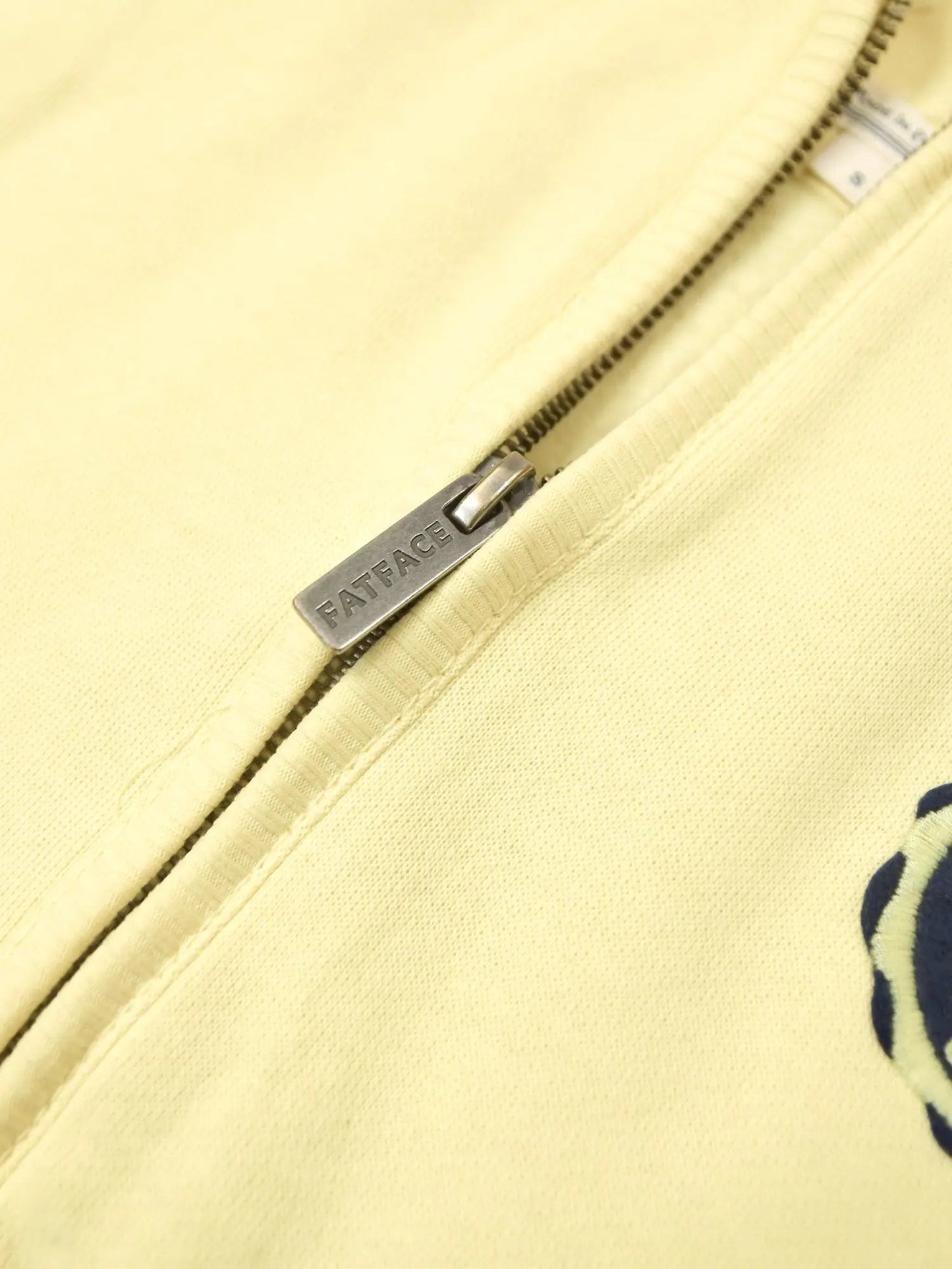 Fat Face Fleece Zipper Hoodie For Men-Light Yellow-BE07