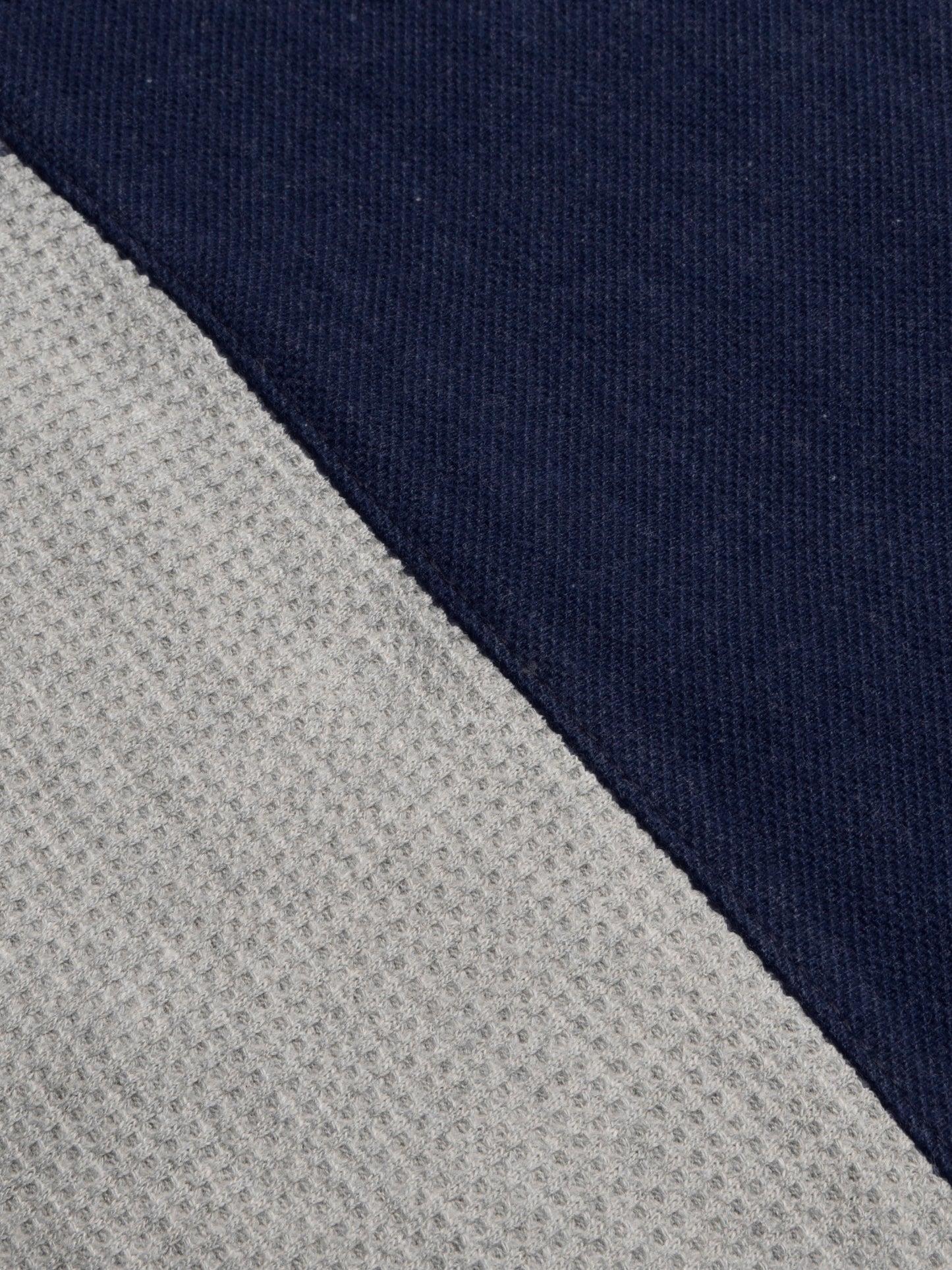 LV Crew Neck Long Sleeve Thermal Tee Shirt For Kids-Off White with Navy & Grey-BE970/BR13217