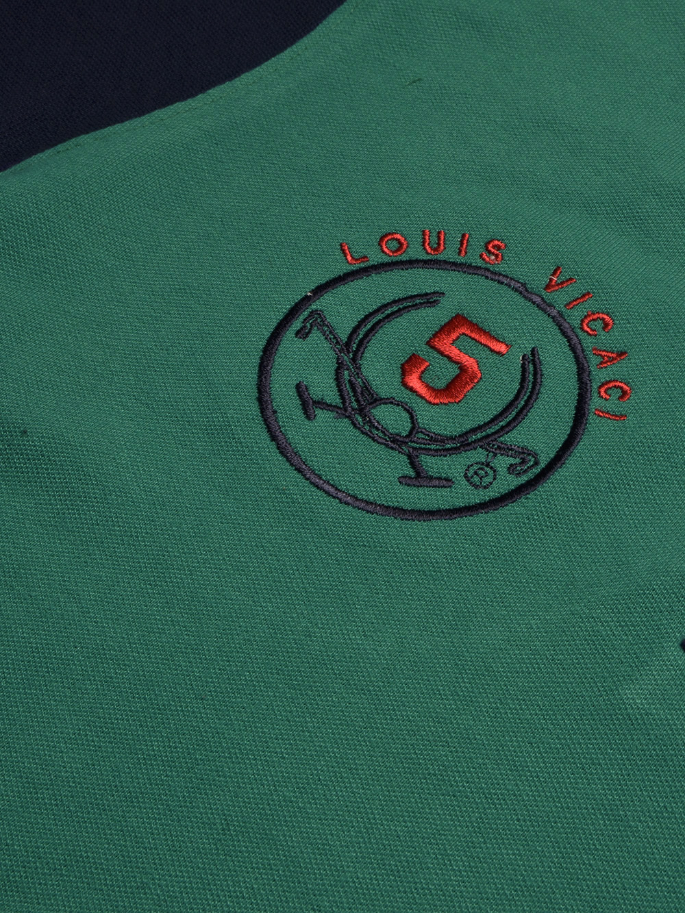 LV Summer Polo Shirt For Men-Dark Cyan Green Melange & Dark Navy-w