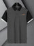 LV Summer Polo Shirt For Men-Dark Grey with Black-BE766/BR13013