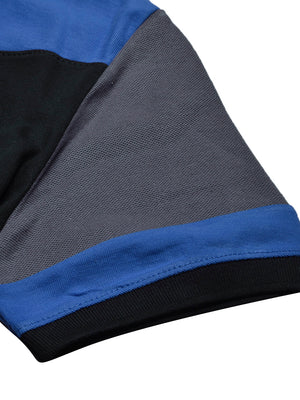 LV Summer Polo Shirt For Men-Slate Blue with Black & Blue-BE779/BR13026