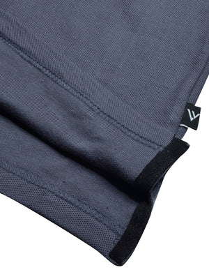 LV Summer Polo Shirt For Men-Slate Blue with Black & Blue-BE779/BR13026