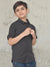 Louis Vicaci Super Stretchy Slim Fit Half Sleeve Lycra Casual Shirt For Kids-Rosy Black-BE39