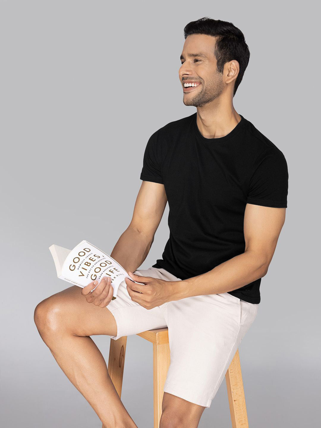 Louis Vicaci Single Jersey Summer Crew Neck T Shirt For Men-Black-BE3261//BR15691