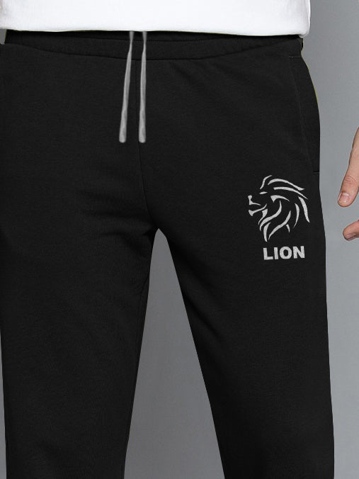 NXT Terry Fleece Jogger Sweatpant For Men-Black-BE2677