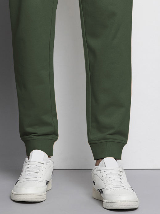 NXT Terry Fleece Jogger Sweatpant For Men-Olive Green-BE2683