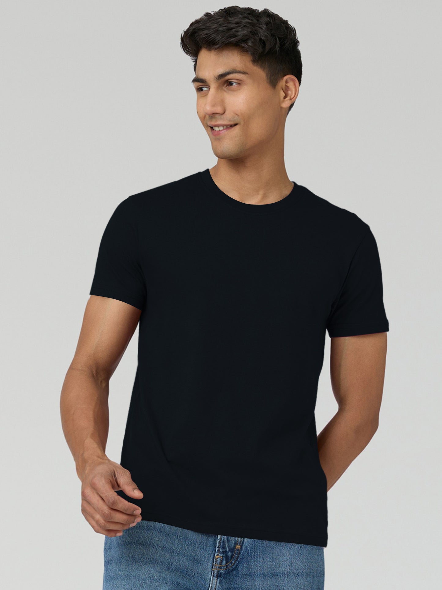 Next Crew Neck Tee Shirt For Men-Dark Navy-BE3213
