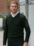 Full Fashion V Neck Wool Sweatshirt For Men-Purssian Green-SP1136/RT2270