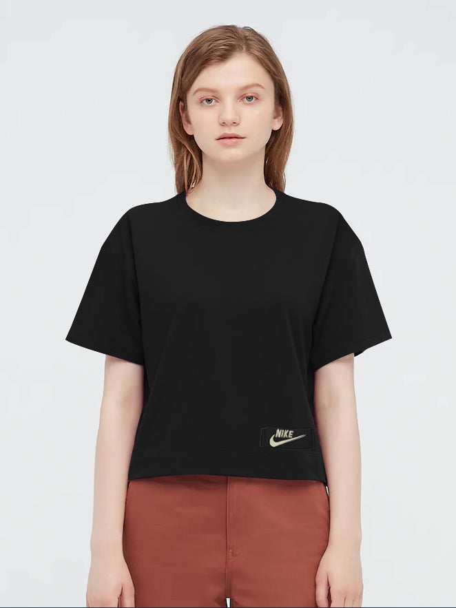 NK Terry Fleece Dri Sleeve Sweatshirt For Ladies-Black-SP703