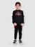 U.S Polo Assn Fleece Tracksuit For Kids-Black with Red-BE94