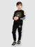U.S Polo Assn Fleece Tracksuit For Kids-Black with Yellow-BE105/BR919