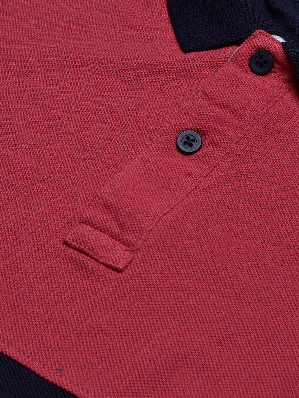 U.S Polo Assn. Summer Polo Shirt For Men-Dark Pink with Navy & White Panel-BE807