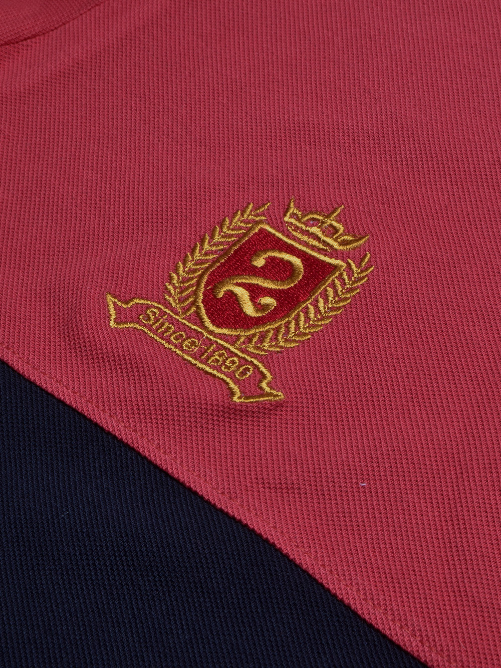 U.S Polo Assn. Summer Polo Shirt For Men-Dark Pink with Navy & White Panel-BE807