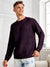 Full Fashion Open Knitted Sweatshirt For Men-Indigo Melange-BE469/BR1225