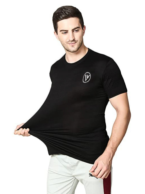 Louis Vicaci Summer T Shirt For Men-Black-BE951/BR13199