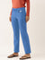 NK Fleece Straight Fit Trouser For Ladies-Light Blue-BE212/BR1012