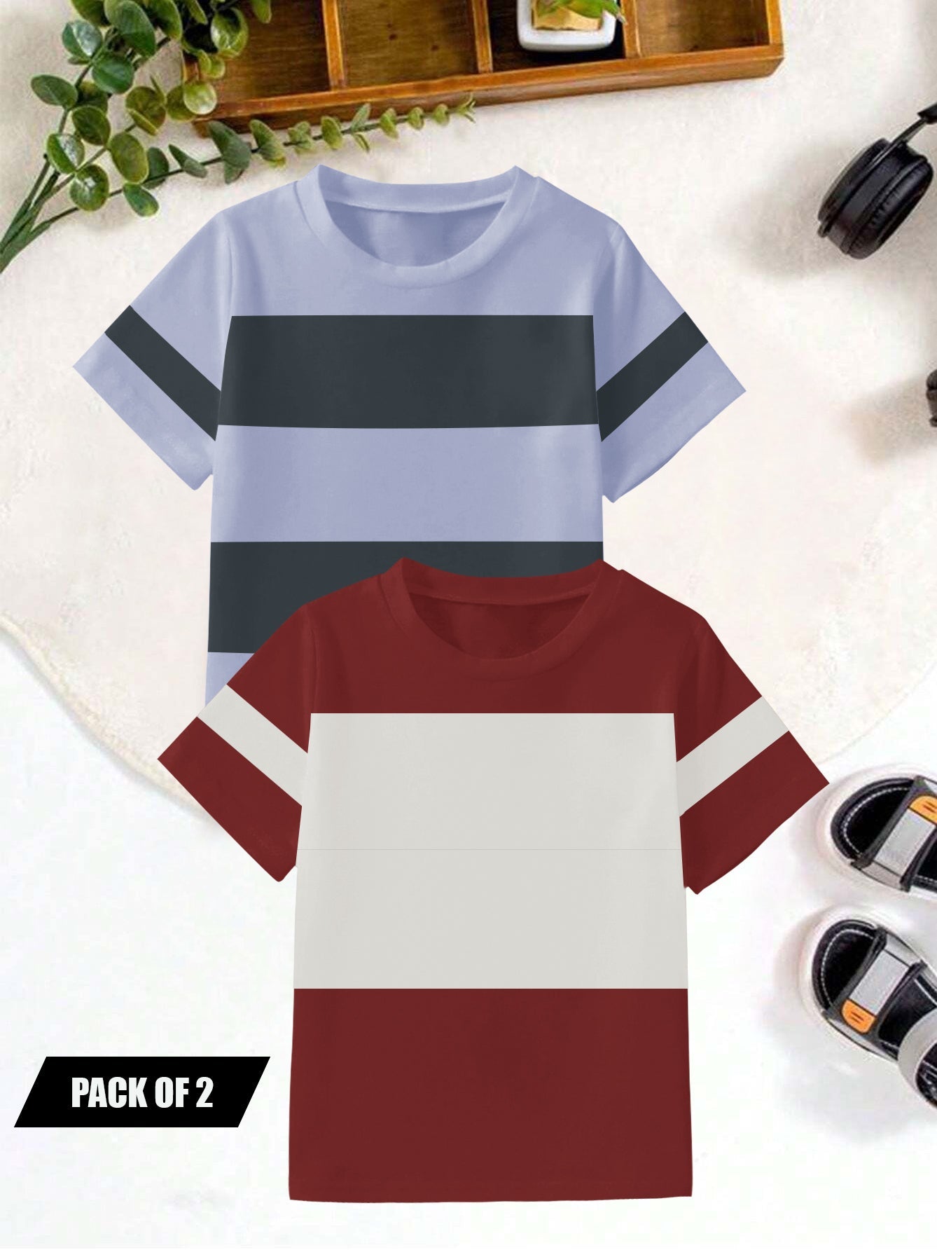 Pack Of 2 Single Jersey Tee Shirt For Kids