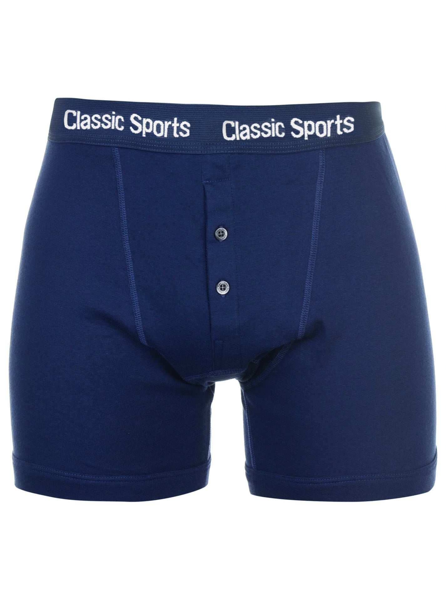 Classic Sport Single Jersey Boxer Brief For Men-Navy-BR772