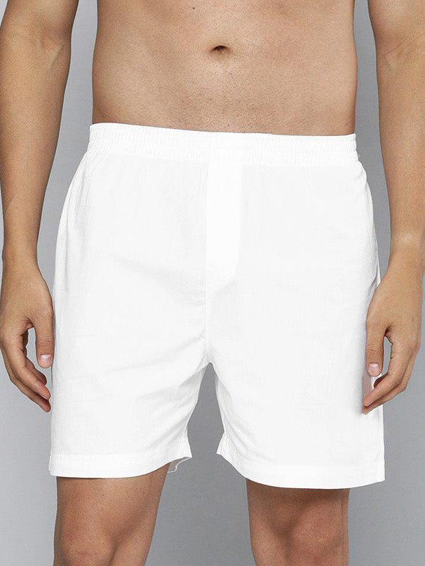 M-17 Single Jersey Boxer Short For Men-White-RT830