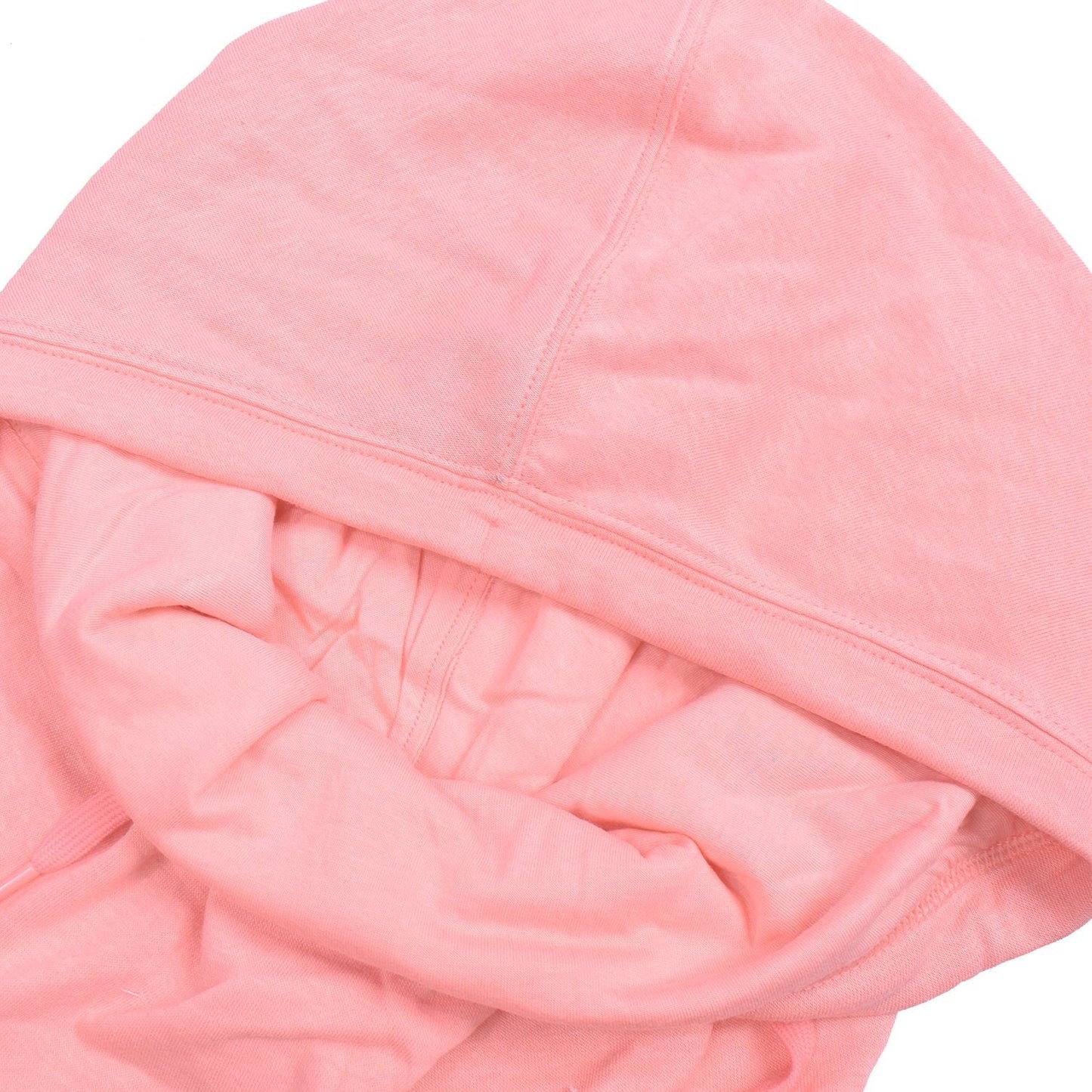 NK Fleece Short Sleeve Hoodie For Ladies-Light Pink-RT931
