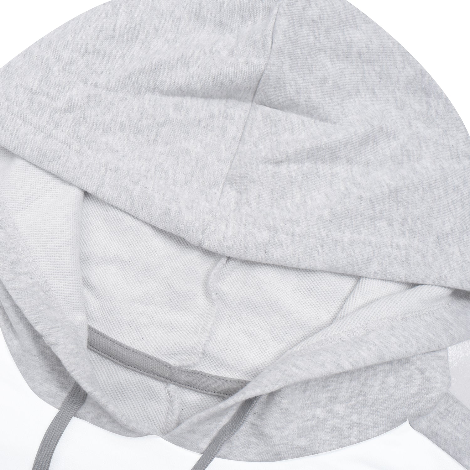 NYC Polo Terry Fleece Essential Pullover Hoodie For Ladies-White & Grey Melange-SP420