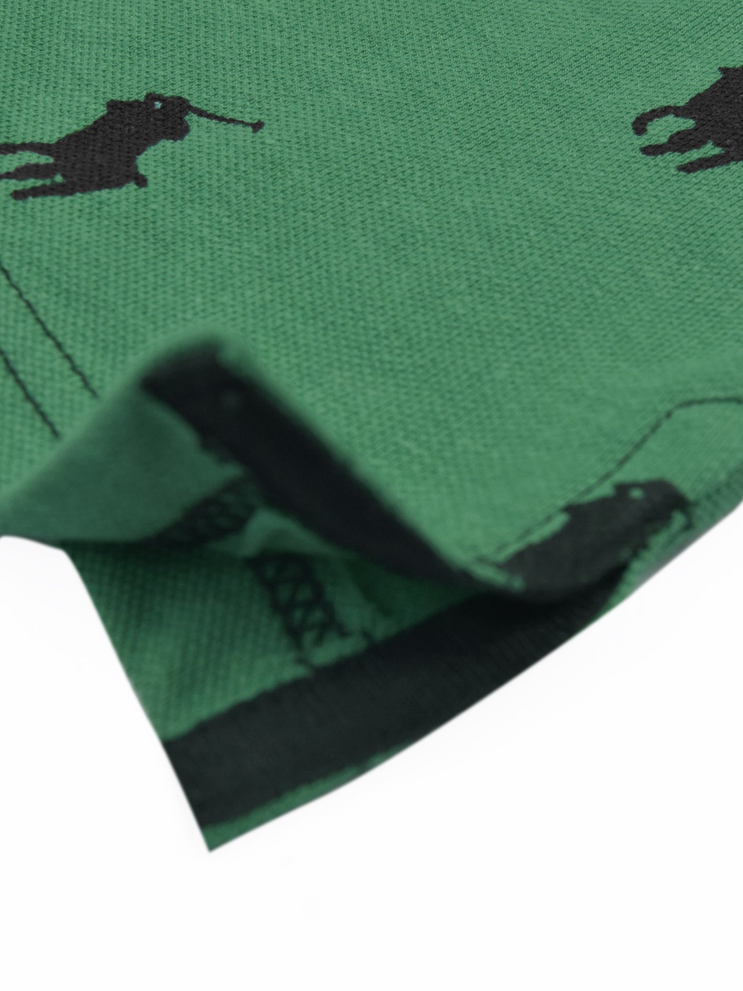 PRL Summer Polo Shirt For Men-Green Melange with Allover Print-SP1452/RT2340