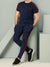 Louis Vicaci Super Stretchy Active Wear Tracksuit For Men-Dark Navy-RT1928