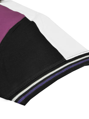 PRL Stylish Pique Summer Polo For Men-Purple With White & Black-RT719