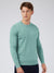 Ben Sherman Crew Neck Wool Sweater For Men-Light Slate Green-SP1114