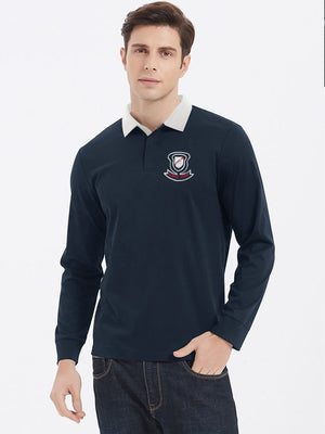 NXT Long Sleeve Polo Shirt For Men-Dark Navy-SP1897