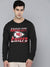 47 Single Jersey Crew Neck Long Sleeve Shirt For Men-Black with Print-SP1947