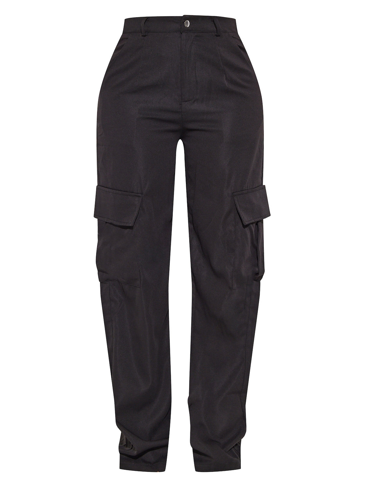 Lightweight Parachute Oversized Shell Cargo Trouser For Ladies-Black-SP3342