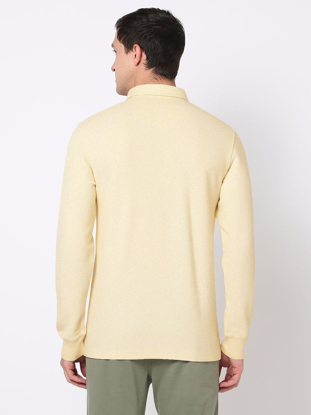 Louis Vicaci Long Sleeve P.Q Polo Shirt For Men-Yellow-SP1796