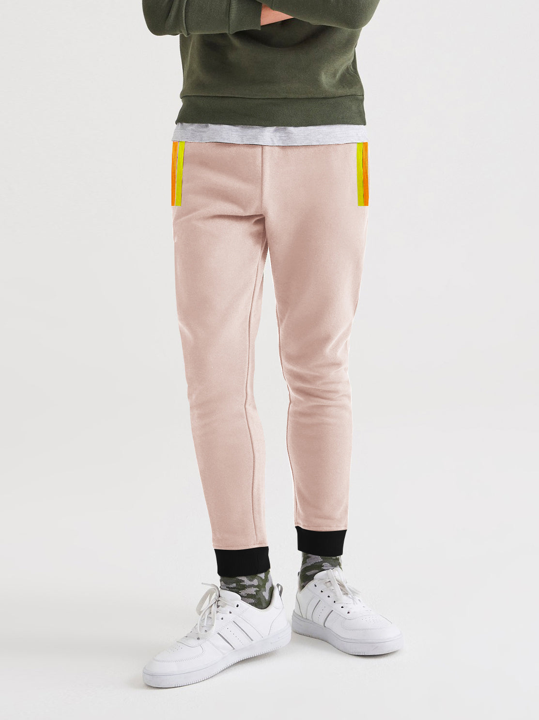 ADS Fleece Slim Fit Jogger Trouser For Kids-Peach-SP890