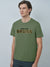 47 Single Jersey Crew Neck Tee Shirt For Men-Green with Print-SP1663/RT2401