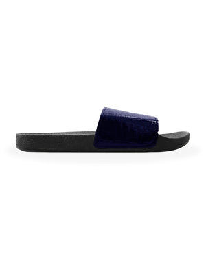 Black Camel Stylish Dumfries Textured Design Soft Slides-Dark Navy-RT259